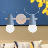 2 Heads Cone Wall Light with Antlers Contemporary Metal Wall Sconce for Study Room Clearhalo 'Wall Lamps & Sconces' 'Wall Lights' Lighting' 522476