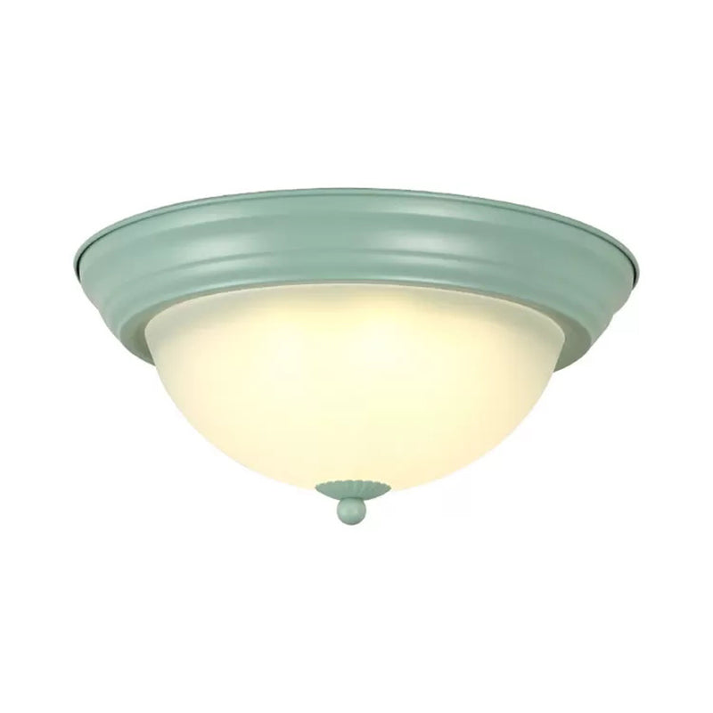 Hallway Bathroom Bowl Flush Mount Light Milk Glass Macaron Loft Ceiling Light Clearhalo 'Ceiling Lights' 'Close To Ceiling Lights' 'Close to ceiling' 'Flush mount' Lighting' 52382