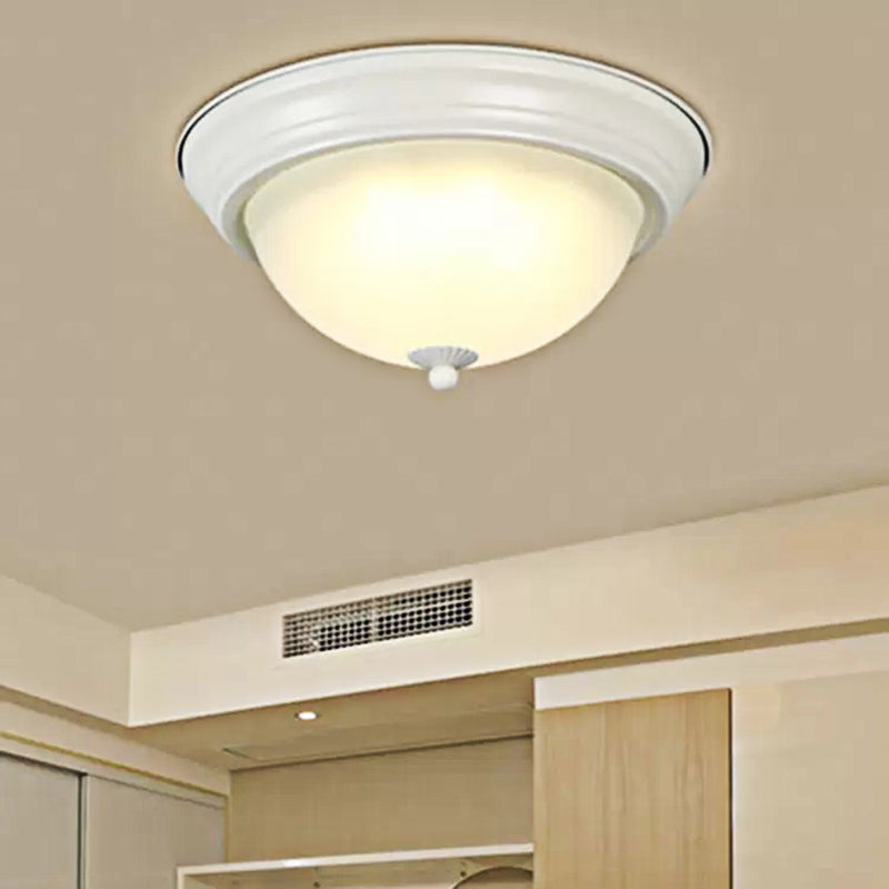 Hallway Bathroom Bowl Flush Mount Light Milk Glass Macaron Loft Ceiling Light White Clearhalo 'Ceiling Lights' 'Close To Ceiling Lights' 'Close to ceiling' 'Flush mount' Lighting' 52385