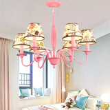 Contemporary Bag and Tower Chandelier Metal Pink Hanging Light for Girls Bedroom Clearhalo 'Ceiling Lights' 'Chandeliers' Lighting' options 52458