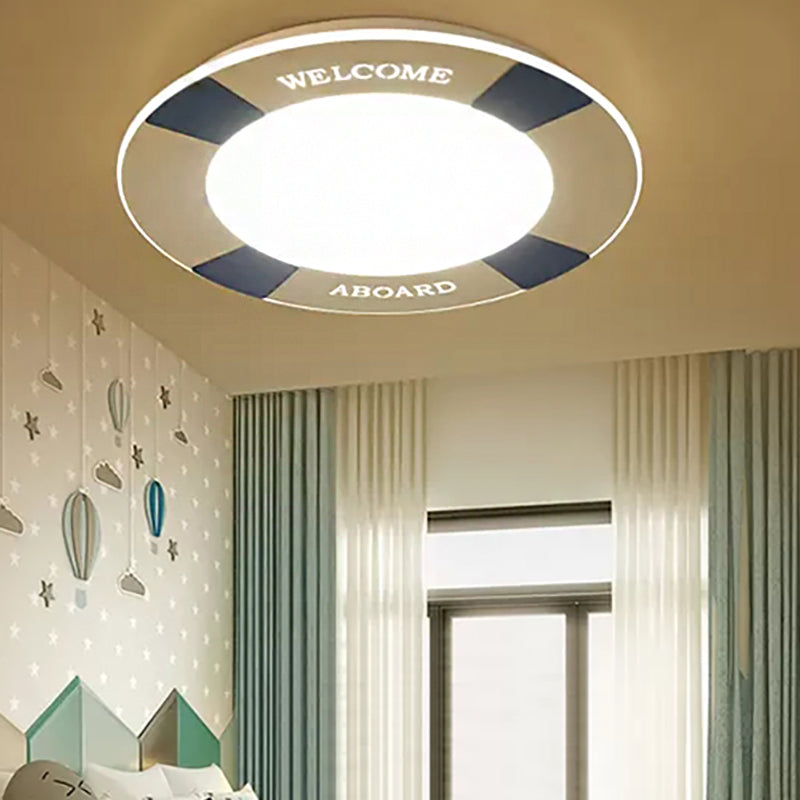 Child Bedroom Swim Ring Ceiling Light Acrylic Cartoon LED Flush Mount Light Clearhalo 'Ceiling Lights' 'Close To Ceiling Lights' 'Close to ceiling' 'Flush mount' Lighting' 52899