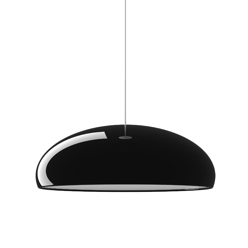 Aluminum Bowl Pendant Lighting Minimalist 1 Light Black Finish Ceiling Hang Fixture Clearhalo 'Ceiling Lights' 'Modern Pendants' 'Modern' 'Pendant Lights' 'Pendants' Lighting' 536655