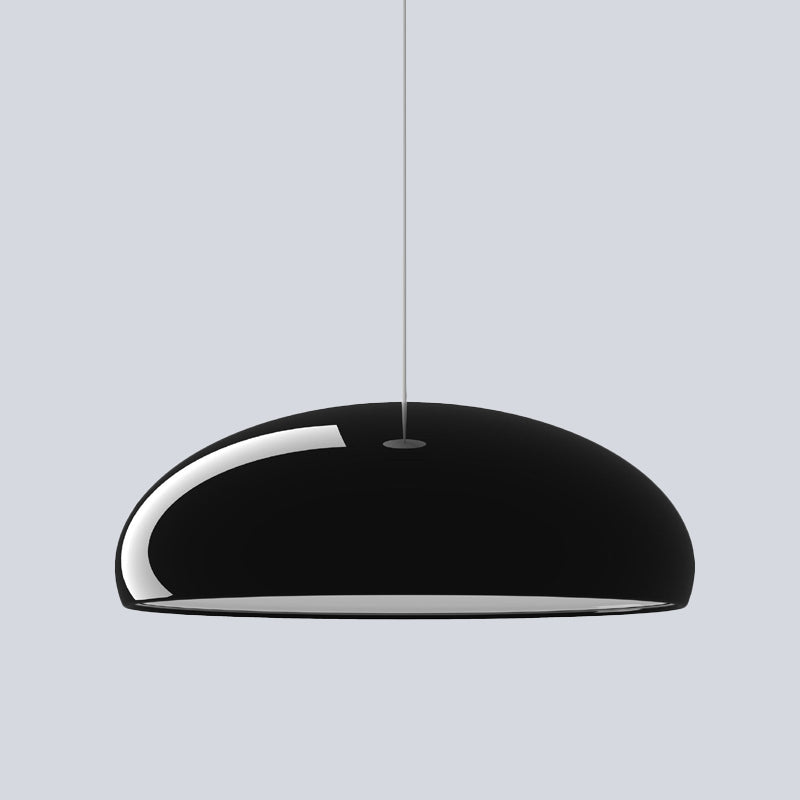 Aluminum Bowl Pendant Lighting Minimalist 1 Light Black Finish Ceiling Hang Fixture Clearhalo 'Ceiling Lights' 'Modern Pendants' 'Modern' 'Pendant Lights' 'Pendants' Lighting' 536656