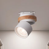 Metallic Cylindrical Flush Lighting Modern Macaron Style LED Adjustable Ceiling Flush Mount in Grey/Green/White White Clearhalo 'Ceiling Lights' 'Close To Ceiling Lights' 'Close to ceiling' 'Flush mount' Lighting' 536884