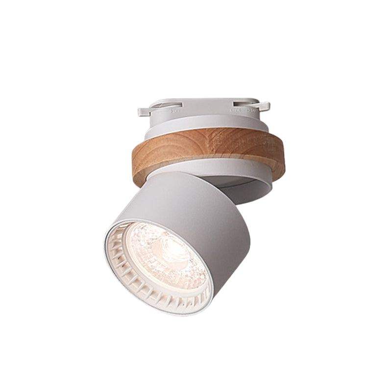 Metallic Cylindrical Flush Lighting Modern Macaron Style LED Adjustable Ceiling Flush Mount in Grey/Green/White Clearhalo 'Ceiling Lights' 'Close To Ceiling Lights' 'Close to ceiling' 'Flush mount' Lighting' 536886