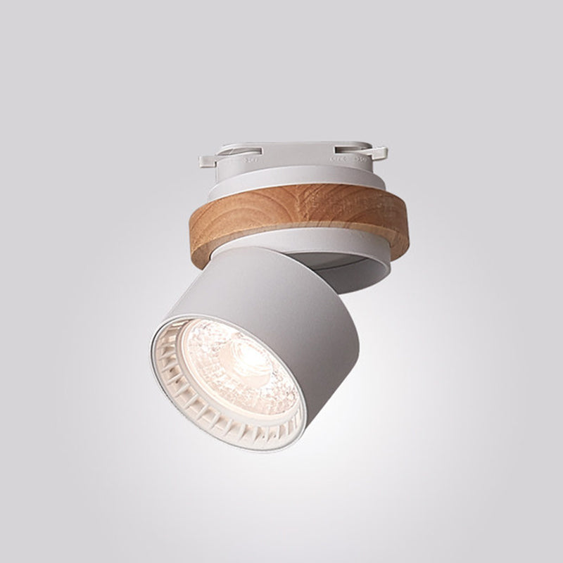 Metallic Cylindrical Flush Lighting Modern Macaron Style LED Adjustable Ceiling Flush Mount in Grey/Green/White Clearhalo 'Ceiling Lights' 'Close To Ceiling Lights' 'Close to ceiling' 'Flush mount' Lighting' 536887