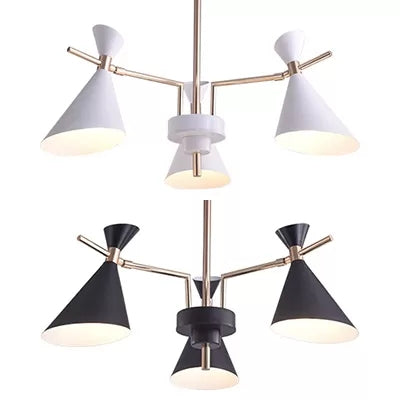 Metal Hourglass Shade Chandelier Child Bedroom 3 Heads Modern Hanging Light Clearhalo 'Ceiling Lights' 'Chandeliers' Lighting' options 53806
