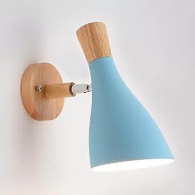 Rotatable Nordic Bottle Wall Sconce 1 Head Metal Wall Lamp for Kid Bedroom Blue Clearhalo 'Wall Lamps & Sconces' 'Wall Lights' Lighting' 54129