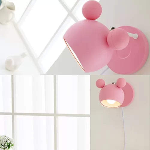 Macaron Mouse Wall Light with Pull Chain 1 Head Metal Sconce Light for Study Room Clearhalo 'Wall Lamps & Sconces' 'Wall Lights' Lighting' 54399