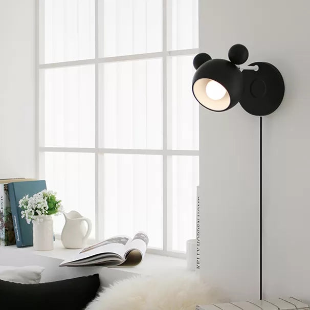 Macaron Mouse Wall Light with Pull Chain 1 Head Metal Sconce Light for Study Room Clearhalo 'Wall Lamps & Sconces' 'Wall Lights' Lighting' 54409