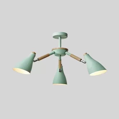 Rotatable Metal Bottle Chandelier 3 Lights Nordic Stylish Hanging Light for Dining Table Green Clearhalo 'Ceiling Lights' 'Chandeliers' Lighting' options 54631_25754dd9-7099-4c3c-a299-9943b8b82594