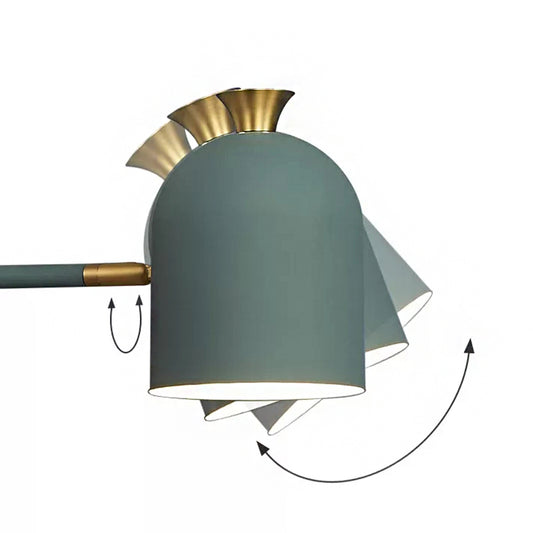 Rotatable Macaron Style Hanging Light Cup Shade 8 Lights Metal Chandelier for Dining Room Clearhalo 'Ceiling Lights' 'Chandeliers' Lighting' options 54671