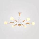 Sky Bang Bare Bulb Hanging Light Nordic Style Wood Chandelier for Kid Bedroom Clearhalo 'Ceiling Lights' 'Chandeliers' Lighting' options 55446