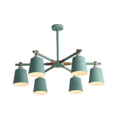 Nordic Style Bucket Chandelier Metal Multi-Head Suspension Light for Game Room Clearhalo 'Ceiling Lights' 'Chandeliers' Lighting' options 55537