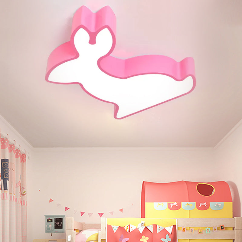 Metal Rabbit Ceiling Lamp Animal Ceiling Mount Light for Living Room Baby Bedroom Clearhalo 'Ceiling Lights' 'Close To Ceiling Lights' 'Close to ceiling' 'Flush mount' Lighting' 559142