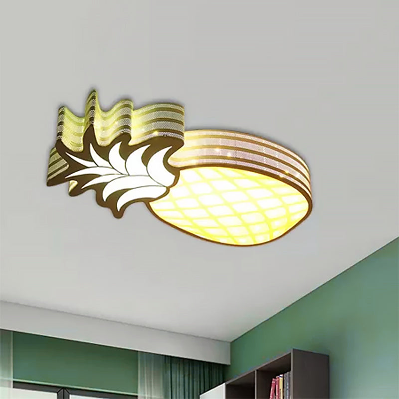 Cartoon Lovely Flush Mount Light Acrylic Metal White LED Ceiling Lamp for Game Room Kid Bedroom Clearhalo 'Ceiling Lights' 'Close To Ceiling Lights' 'Close to ceiling' 'Flush mount' Lighting' 559186