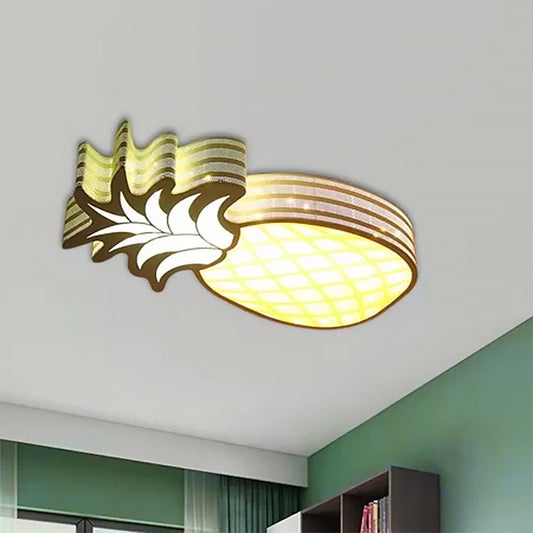 Cartoon Lovely Flush Mount Light Acrylic Metal White LED Ceiling Lamp for Game Room Kid Bedroom Clearhalo 'Ceiling Lights' 'Close To Ceiling Lights' 'Close to ceiling' 'Flush mount' Lighting' 559186