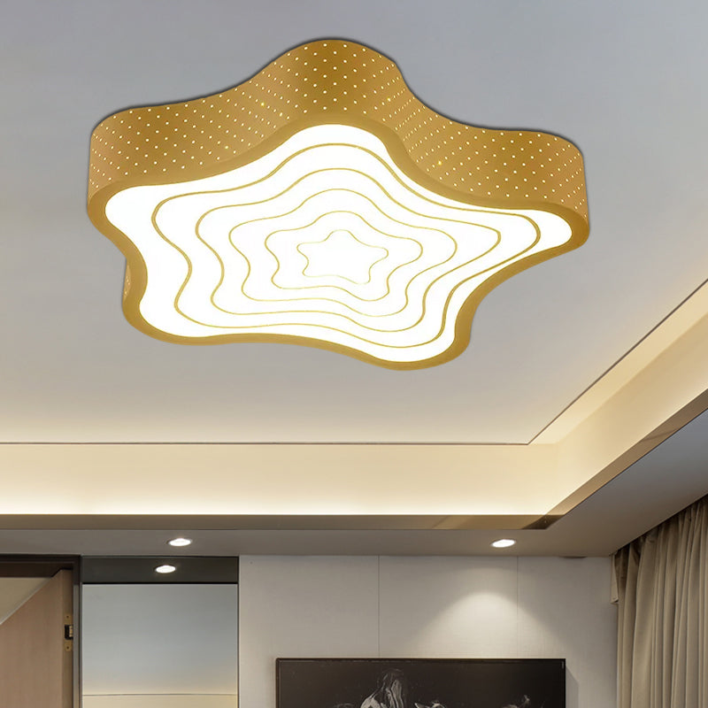 Cartoon Lovely Flush Mount Light Acrylic Metal White LED Ceiling Lamp for Game Room Kid Bedroom Clearhalo 'Ceiling Lights' 'Close To Ceiling Lights' 'Close to ceiling' 'Flush mount' Lighting' 559188