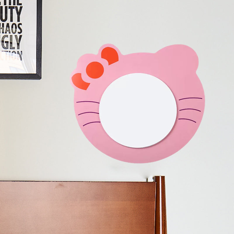 Kids Circle LED Ceiling Mount Light with Wooden Cartoon Pattern Acrylic Ceiling Lamp for Kindergarten Clearhalo 'Ceiling Lights' 'Close To Ceiling Lights' 'Close to ceiling' 'Flush mount' Lighting' 559203