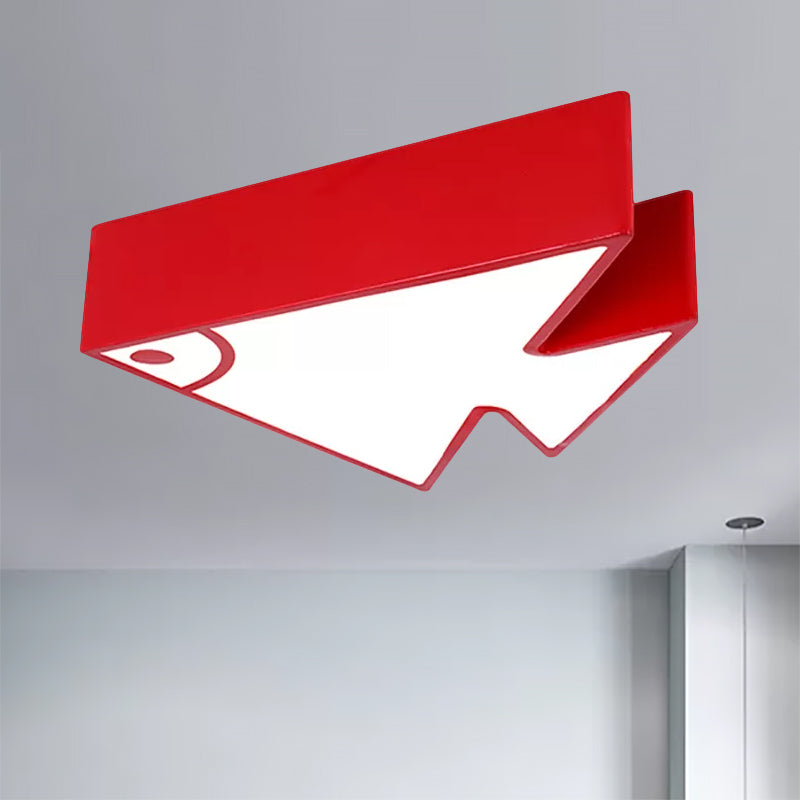 Cartoon Triangle Fish Ceiling Lamp Acrylic LED Flush Mount Light for Child Bedroom Living Room Clearhalo 'Ceiling Lights' 'Close To Ceiling Lights' 'Close to ceiling' 'Flush mount' Lighting' 559224