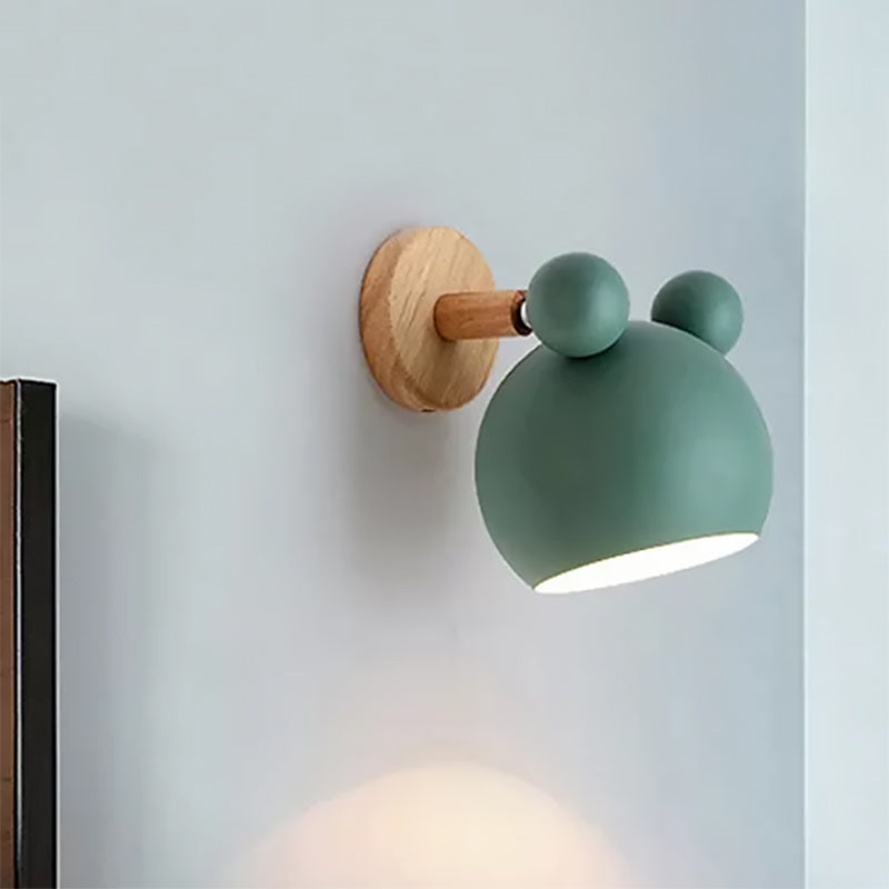 Modern Style Cartoon Animal Sconce Wall Light Metal 1 Light Wall Lamp for Child Bedroom Clearhalo 'Wall Lamps & Sconces' 'Wall Lights' Lighting' 559285