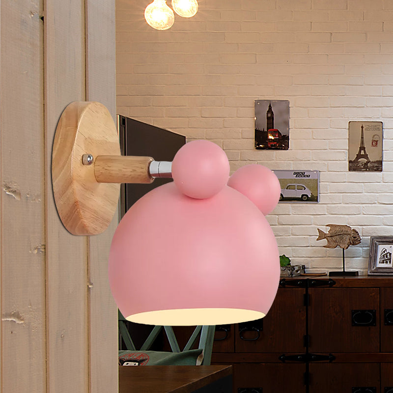 Modern Style Cartoon Animal Sconce Wall Light Metal 1 Light Wall Lamp for Child Bedroom Clearhalo 'Wall Lamps & Sconces' 'Wall Lights' Lighting' 559286