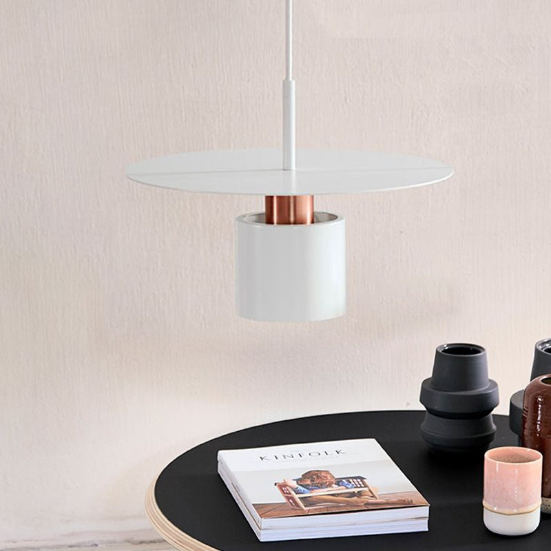 Cylindrical Hanging Lamp Modernism Metal 8"/12" Wide 1 Head Copper Ceiling Pendant Light Clearhalo 'Ceiling Lights' 'Modern Pendants' 'Modern' 'Pendant Lights' 'Pendants' Lighting' 559422