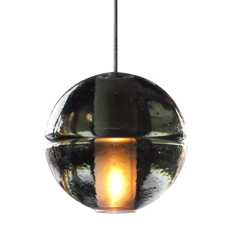 Clear Glass Round Ceiling Light Contemporary 1 Head Pendant Lighting Fixture for Bedroom Clearhalo 'Ceiling Lights' 'Glass shade' 'Glass' 'Modern Pendants' 'Modern' 'Pendant Lights' 'Pendants' Lighting' 559499