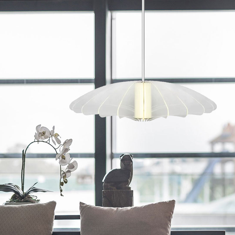 Wide Flare Pendant Lighting Modernist Clear Glass 1 Head Dining Room Ceiling Hanging Light Clear B Clearhalo 'Ceiling Lights' 'Glass shade' 'Glass' 'Modern Pendants' 'Modern' 'Pendant Lights' 'Pendants' Lighting' 559512