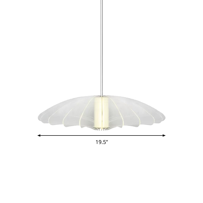 Wide Flare Pendant Lighting Modernist Clear Glass 1 Head Dining Room Ceiling Hanging Light Clearhalo 'Ceiling Lights' 'Glass shade' 'Glass' 'Modern Pendants' 'Modern' 'Pendant Lights' 'Pendants' Lighting' 559514