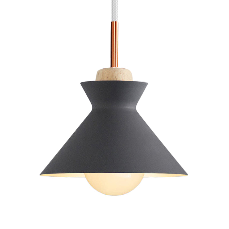 Dome/Cone Metal Hanging Pendant Light Contemporary 1 Light Grey/Yellow/Green Ceiling Light Clearhalo 'Ceiling Lights' 'Modern Pendants' 'Modern' 'Pendant Lights' 'Pendants' Lighting' 597344