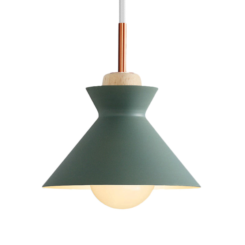 Dome/Cone Metal Hanging Pendant Light Contemporary 1 Light Grey/Yellow/Green Ceiling Light Clearhalo 'Ceiling Lights' 'Modern Pendants' 'Modern' 'Pendant Lights' 'Pendants' Lighting' 597347