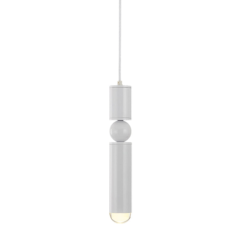 Modern Tube Hanging Light Metal Black/White/Brass LED Suspension Pendant for Dining Room in Warm Light Clearhalo 'Ceiling Lights' 'Modern Pendants' 'Modern' 'Pendant Lights' 'Pendants' Lighting' 597479