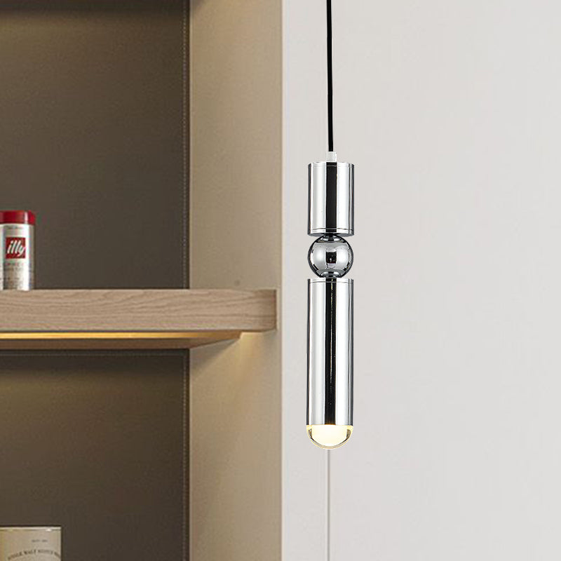 Modern Tube Hanging Light Metal Black/White/Brass LED Suspension Pendant for Dining Room in Warm Light Clearhalo 'Ceiling Lights' 'Modern Pendants' 'Modern' 'Pendant Lights' 'Pendants' Lighting' 597485