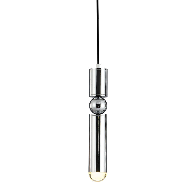 Modern Tube Hanging Light Metal Black/White/Brass LED Suspension Pendant for Dining Room in Warm Light Clearhalo 'Ceiling Lights' 'Modern Pendants' 'Modern' 'Pendant Lights' 'Pendants' Lighting' 597487