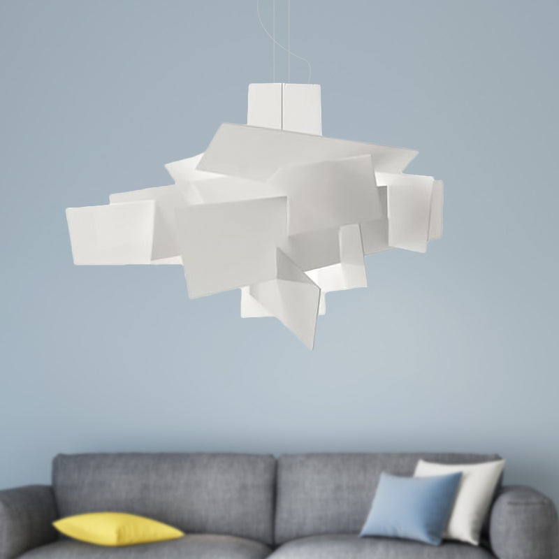 Acrylic Irregular Hanging Lamp Minimalist Single Light White Ceiling Pendant Fixture Clearhalo 'Ceiling Lights' 'Modern Pendants' 'Modern' 'Pendant Lights' 'Pendants' Lighting' 597816