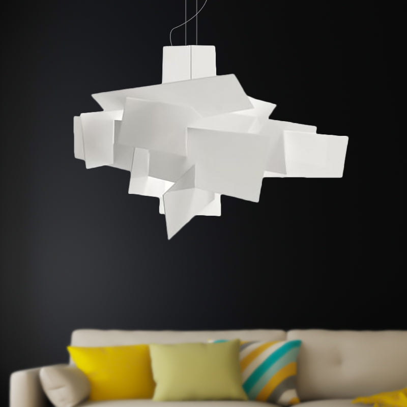 Acrylic Irregular Hanging Lamp Minimalist Single Light White Ceiling Pendant Fixture Clearhalo 'Ceiling Lights' 'Modern Pendants' 'Modern' 'Pendant Lights' 'Pendants' Lighting' 597817