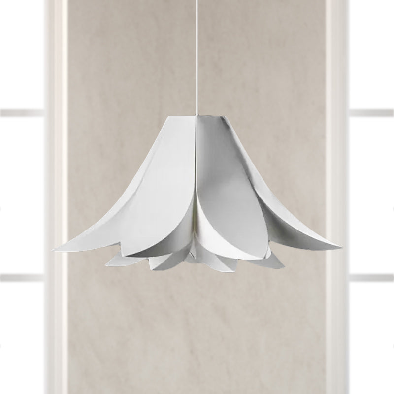 Simplicity Petal Hanging Lamp Kit Acrylic 21.5"/27.5"/31.5" Wide 1-Light Kitchen Ceiling Pendant White 21.5" Clearhalo 'Ceiling Lights' 'Modern Pendants' 'Modern' 'Pendant Lights' 'Pendants' Lighting' 597897