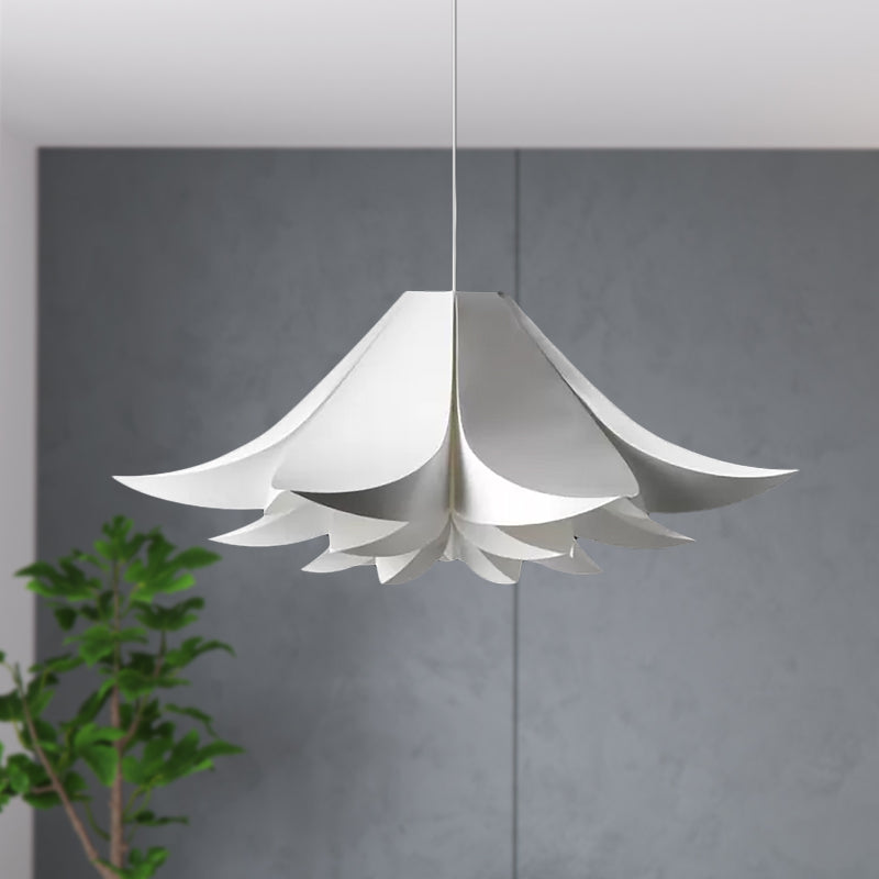 Simplicity Petal Hanging Lamp Kit Acrylic 21.5"/27.5"/31.5" Wide 1-Light Kitchen Ceiling Pendant White 27.5" Clearhalo 'Ceiling Lights' 'Modern Pendants' 'Modern' 'Pendant Lights' 'Pendants' Lighting' 597902