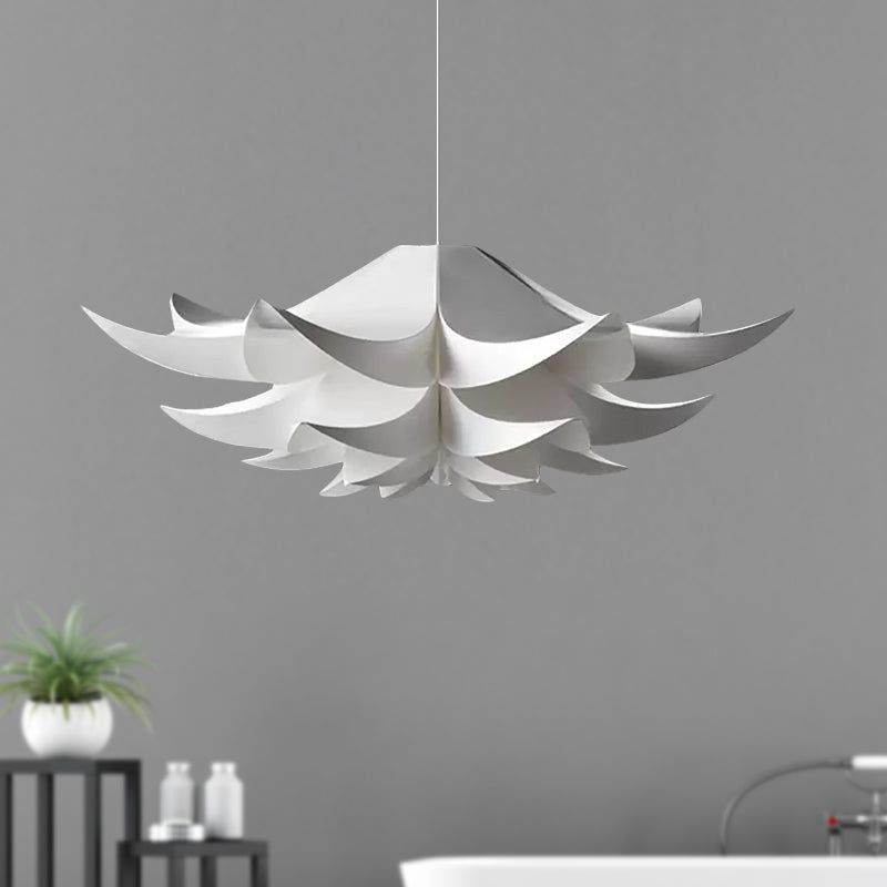 Simplicity Petal Hanging Lamp Kit Acrylic 21.5"/27.5"/31.5" Wide 1-Light Kitchen Ceiling Pendant White 31.5" Clearhalo 'Ceiling Lights' 'Modern Pendants' 'Modern' 'Pendant Lights' 'Pendants' Lighting' 597907