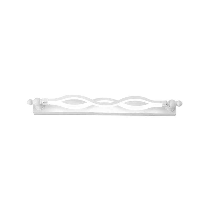 Twist Acrylic Vanity Light Modern 1 Light White LED Mirror Sconce in Warm/White/Natural Light, 20.5"/24" Wide Clearhalo 'Modern wall lights' 'Modern' 'Vanity Lights' 'Wall Lights' Lighting' 599848