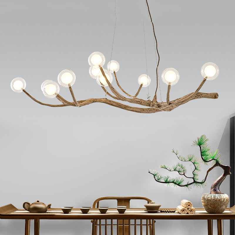 Wood branch deals ceiling light