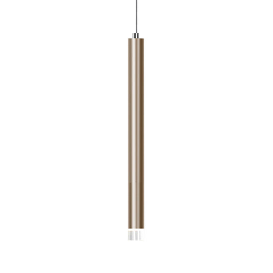 Flute Ceiling Pendant Light Modern Metal 1 Head Gold LED Pendant Light for Bar Counter in Warm/White Light, 12"/19.5"/23.5" Height Clearhalo 'Ceiling Lights' 'Modern Pendants' 'Modern' 'Pendant Lights' 'Pendants' Lighting' 600011