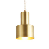 Blue/Black/Gold Cylindrical Shade Pendant Lamp Retro Style Metal 1 Head Bedroom Ceiling Pendant with Hanging Cord Clearhalo 'Ceiling Lights' 'Modern Pendants' 'Modern' 'Pendant Lights' 'Pendants' Lighting' 600094