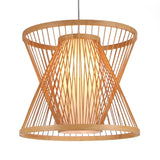 Bamboo Lantern Restaurant Hanging Lamp Asian Single Pendant Light with Paper Shade Inside Clearhalo 'Ceiling Lights' 'Pendant Lights' 'Pendants' Lighting' 600425