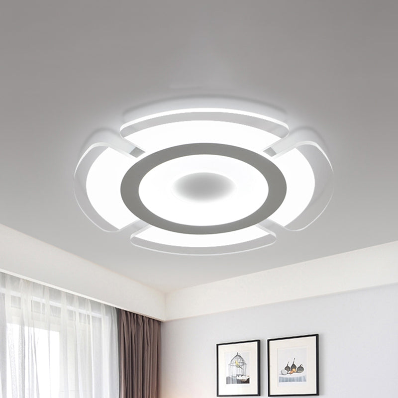 8"/16.5"/20.5" Wide Simple Floral Acrylic Flush Ceiling Light LED Flush Mount Lamp in Warm/White Light Clearhalo 'Ceiling Lights' 'Close To Ceiling Lights' 'Close to ceiling' 'Flush mount' Lighting' 600468