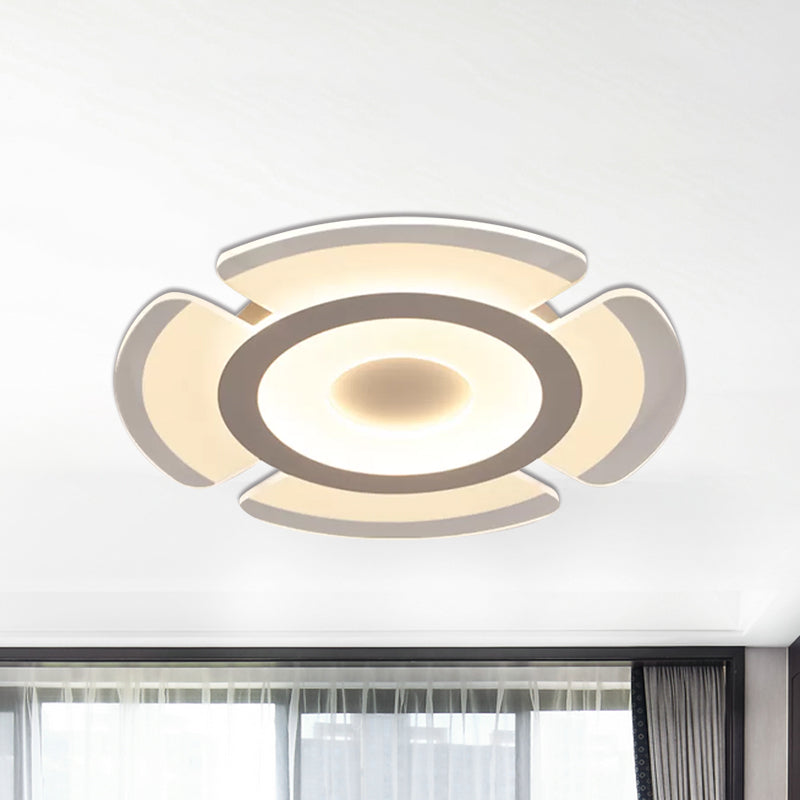 8"/16.5"/20.5" Wide Simple Floral Acrylic Flush Ceiling Light LED Flush Mount Lamp in Warm/White Light Clearhalo 'Ceiling Lights' 'Close To Ceiling Lights' 'Close to ceiling' 'Flush mount' Lighting' 600469