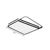 Acrylic Square Shade Flush Mount Light Modern Stylish Warm/White Lighting LED Bedroom Ceiling Light Fixture in Black Clearhalo 'Ceiling Lights' 'Close To Ceiling Lights' 'Close to ceiling' 'Flush mount' Lighting' 600607