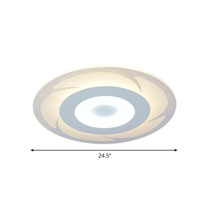 Acrylic Ultra Thin Ceiling Light Modern LED Flush Mount Light in Warm/White, 16.5"/20.5"/24.5" Wide Clearhalo 'Ceiling Lights' 'Close To Ceiling Lights' 'Close to ceiling' 'Flush mount' Lighting' 600632