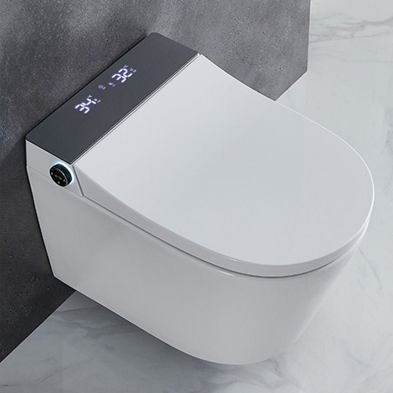 Wall Mount Smart Toilet Soft-Close Seat Toilet with Concealed Tank White/ Black Clearhalo 'Bathroom Remodel & Bathroom Fixtures' 'Home Improvement' 'home_improvement' 'home_improvement_toilets' 'Toilets & Bidets' 'Toilets' 6012580